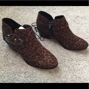 Brand New Size 8 Leopard Print Booties- SJB